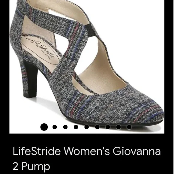 NIB LifeStride Giovanna Heel, Sz 8, Gray multi - Picture 5 of 5